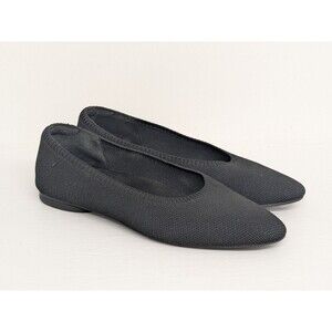 Vivaia Aria Pointed Toe Ballet Flats Black Knit Capsule Office Women 40 US 8.5